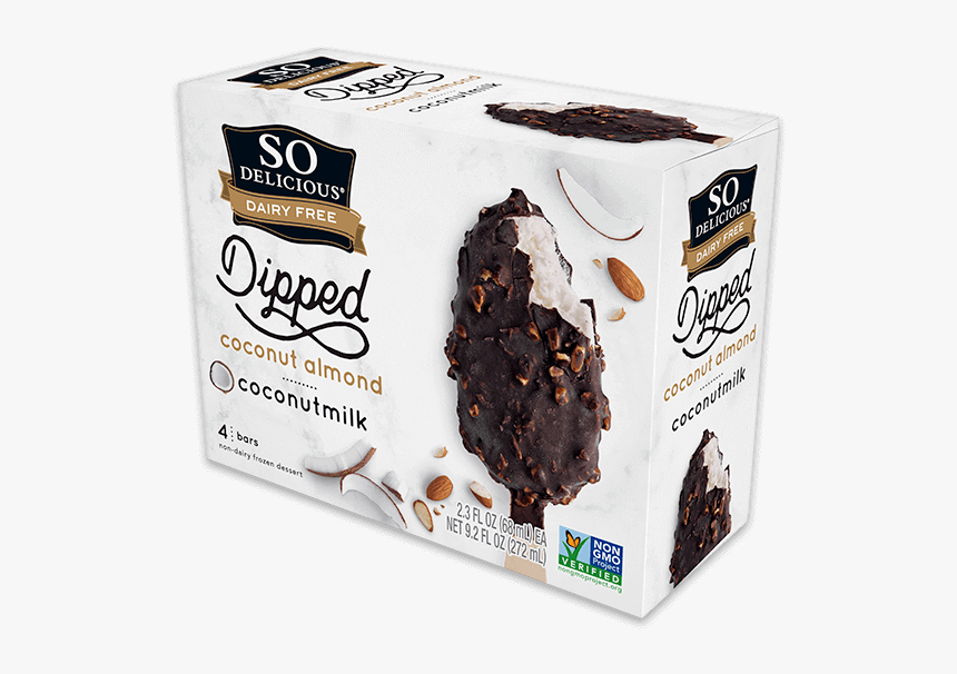 Coconutmilk Chocolate Almond Bar 
class Pro-xlgimg - So Delicious No Sugar Added Ice Cream, HD Png Download