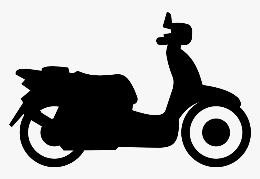 Scooter Silhouette, HD Png Download