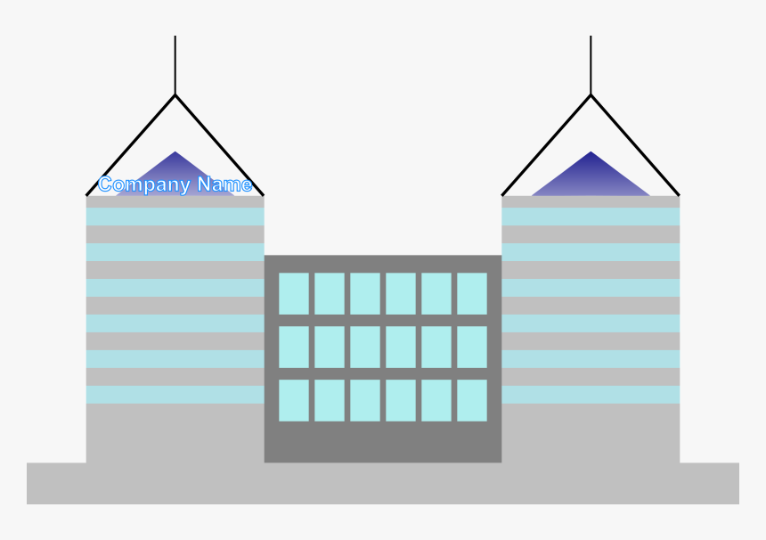 Random Two-tower Building Clip Arts - Company Building Clipart, HD Png Download