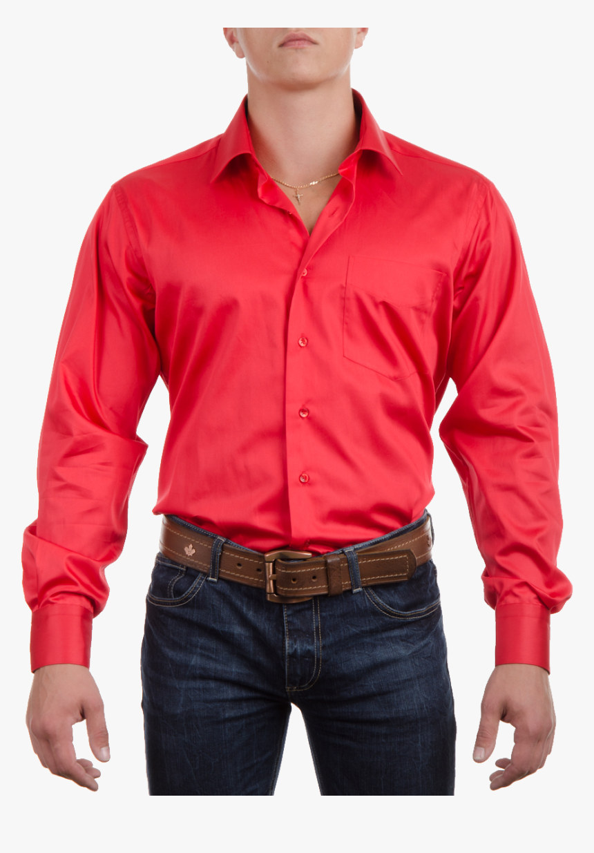 Red Dress Shirt Png Image - Shirt, Transparent Png