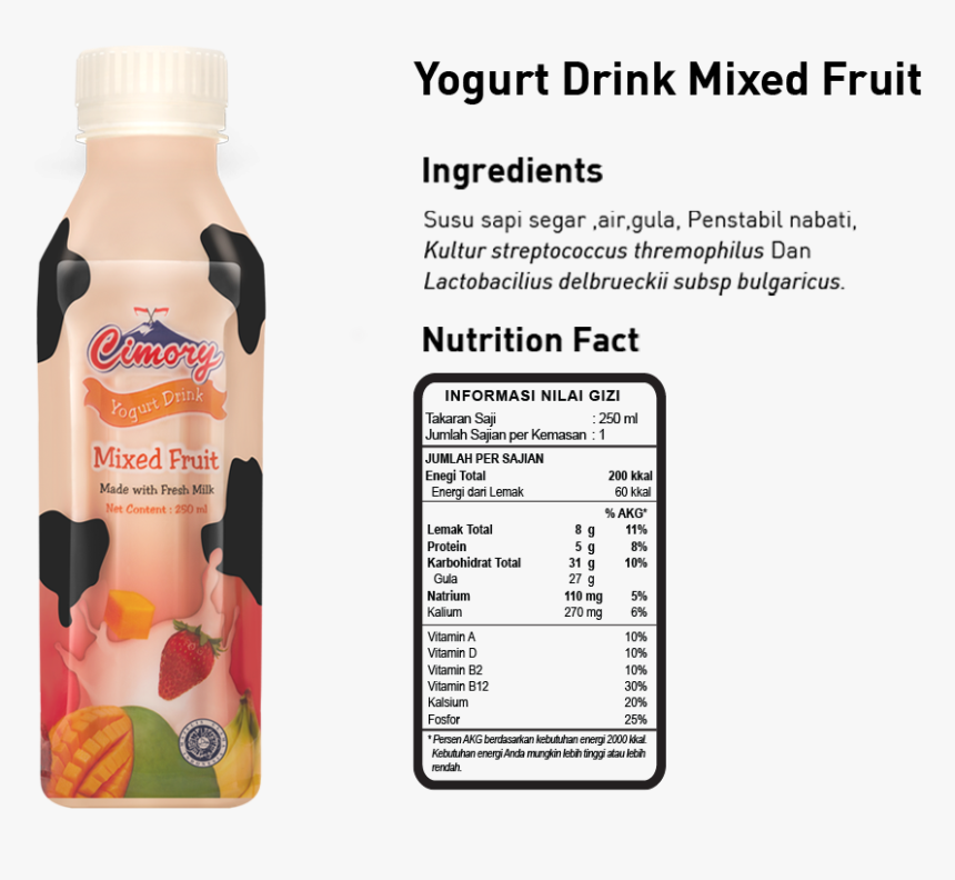 Yogurt Cimory Mix Berry, HD Png Download