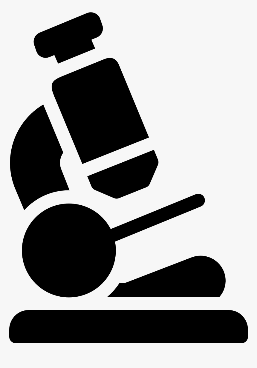 See Here Microscope Clipart Transparent - Black Clipart Microscope Logo Png, Png Download