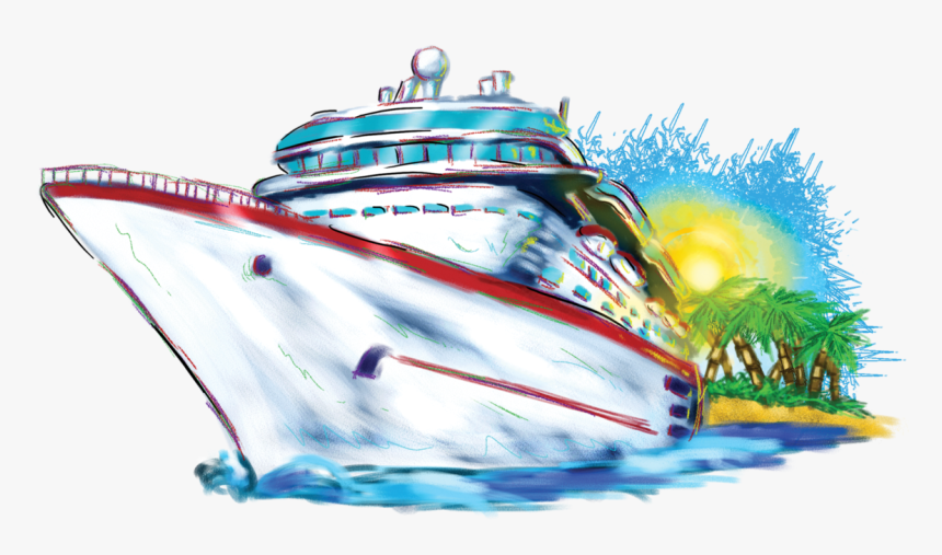 White Cruise Ship Png Clipart - Cruise Ship T Shirt Design, Transparent Png