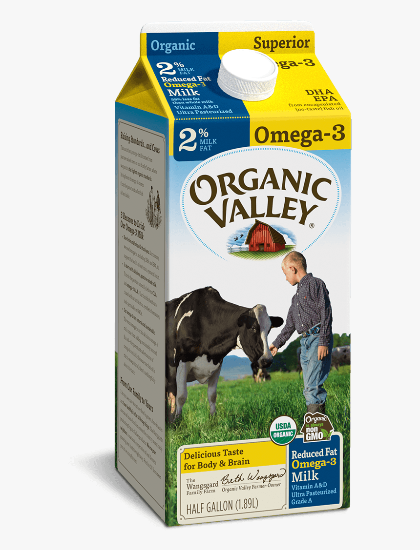 Milk Gallon Png - Organic Valley Milk, Transparent Png