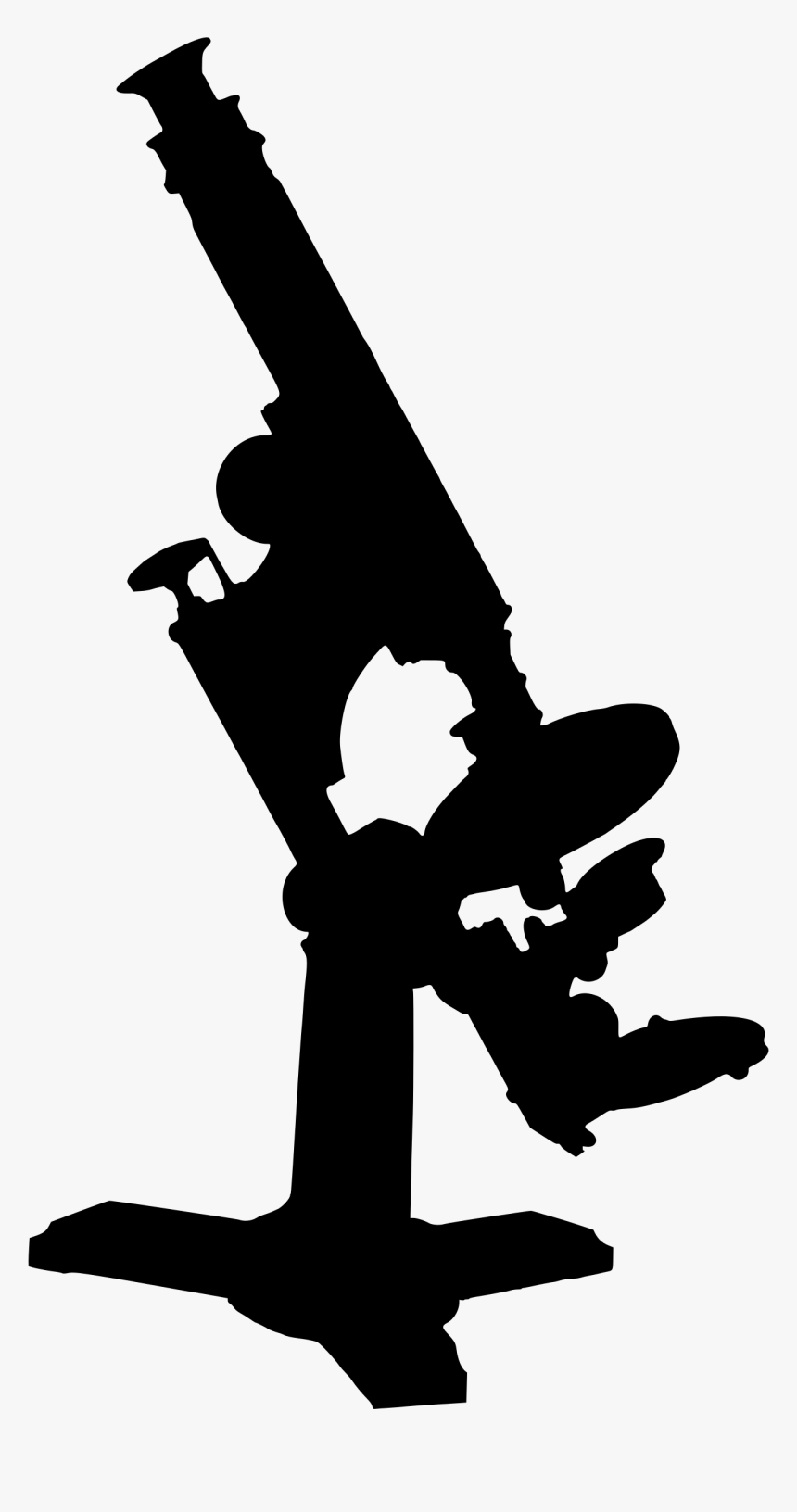 Microscope Silhouette Clip Arts - Mikroskop Siluet, HD Png Download