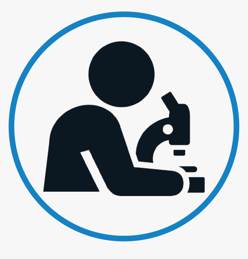 Person Looking Into A Microscope - Looking Through Microscope Icon, HD Png Download
