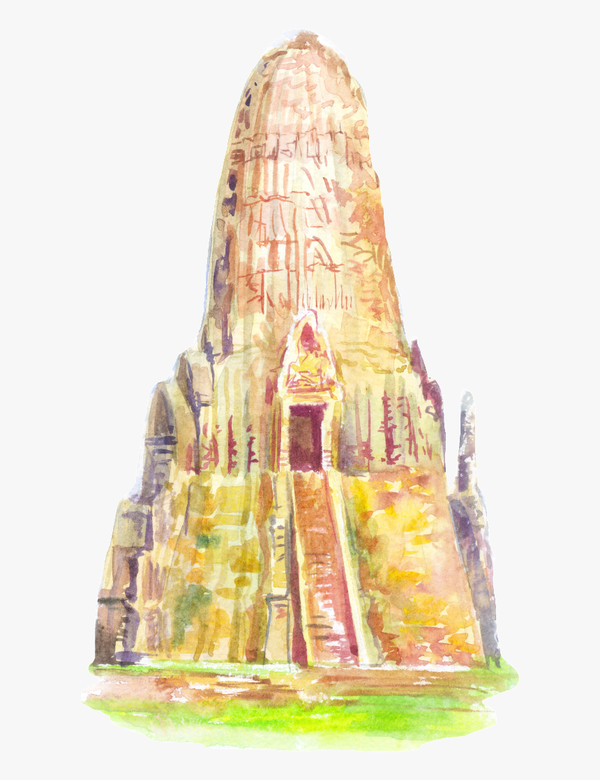 Hand Painted Old Castle Png Transparent - Tailandia Acuarela, Png Download