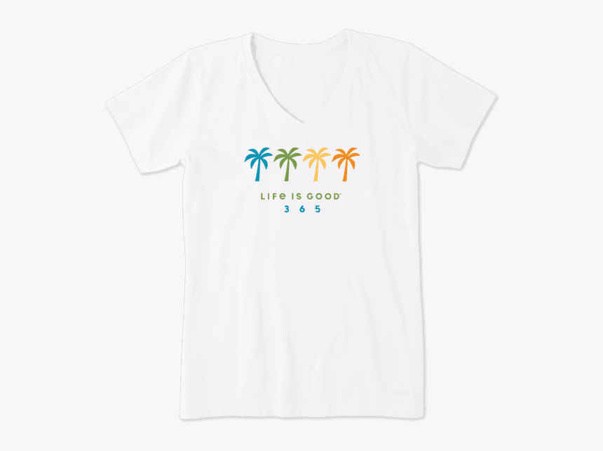 Women S Palm Trees Crusher Vee, HD Png Download