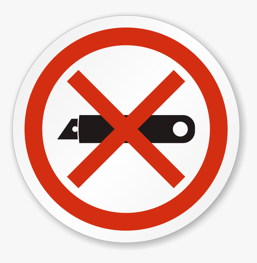 Do Not Use Blades To Open Iso Sign - Do Not Use Blades, HD Png Download