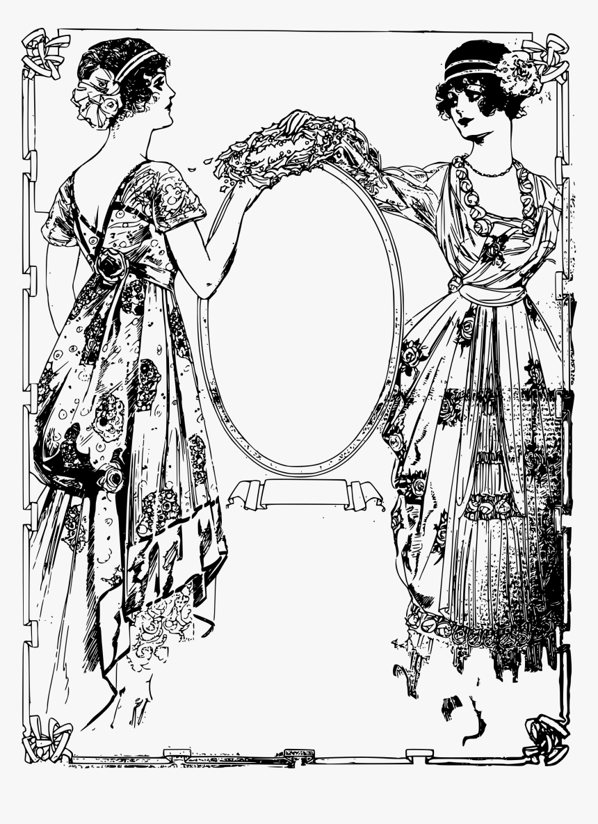 Two Ladies Frame Clip Arts - Illustration, HD Png Download