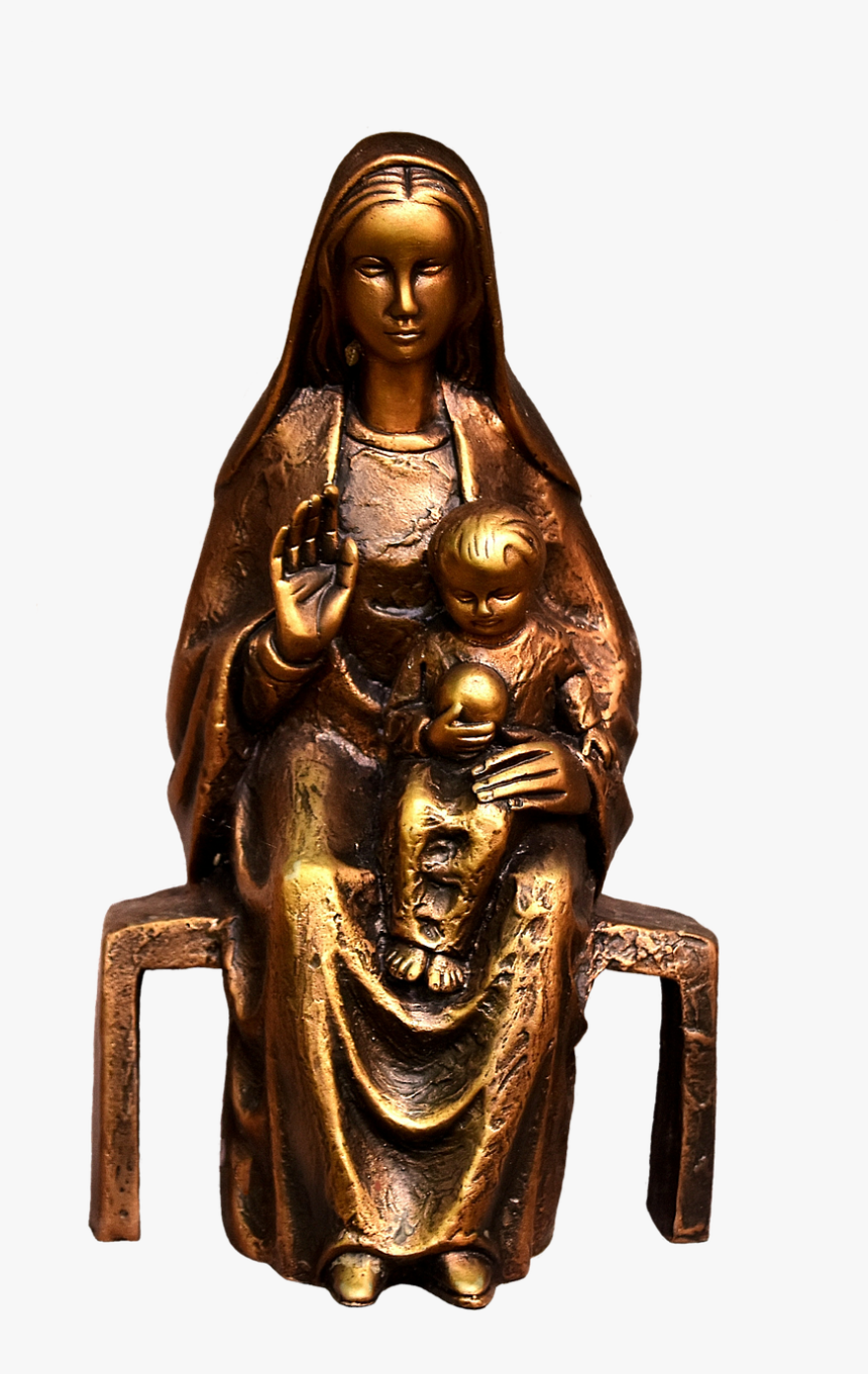 Jesus With Mother Mary - Statue, HD Png Download