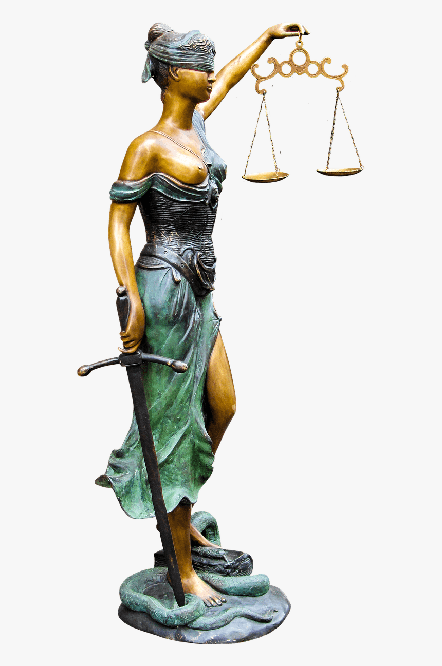 Statue Lady Of Justice - Justicia Png, Transparent Png