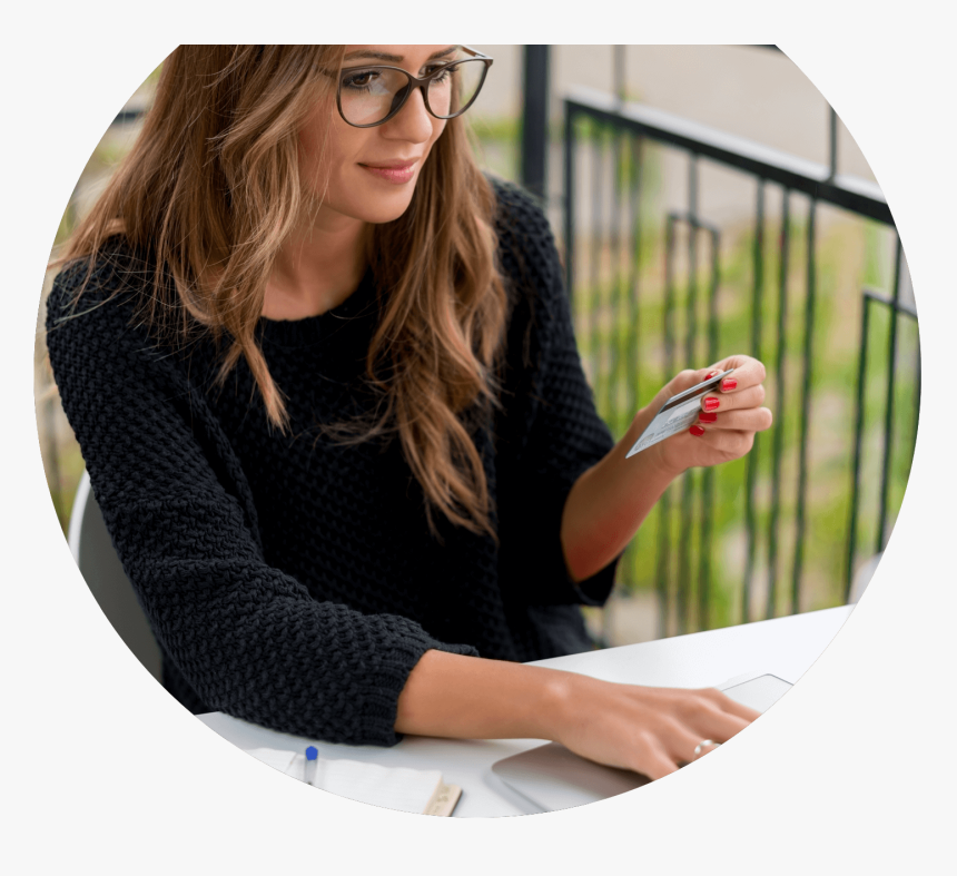 Transparent Woman Holding Money Png - Credit Card, Png Download