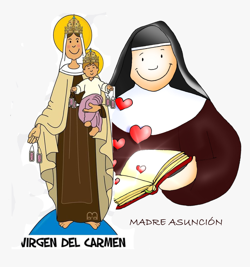 Mother, Our Lady Of Mount Carmel, Carmelites, Woman, - Nuestra Señora Del Carmen Caricatura, HD Png Download