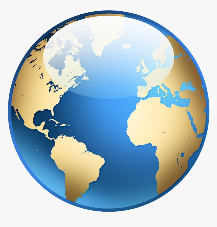 Now You Can Download Globe Icon Png - Silver And Blue Globe, Transparent Png