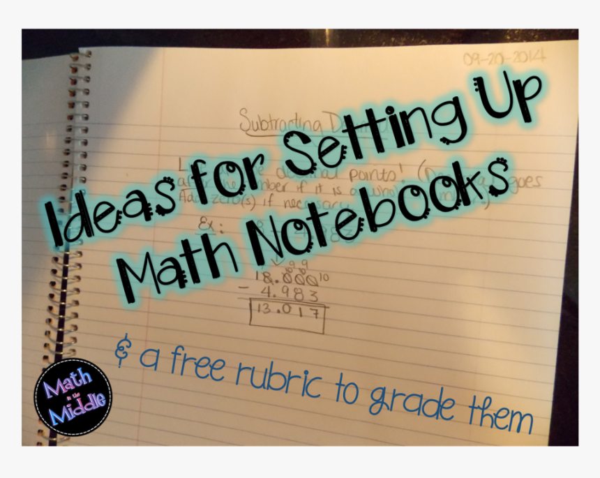 Ideas For Setting Up Math Notebooks - Paper, HD Png Download