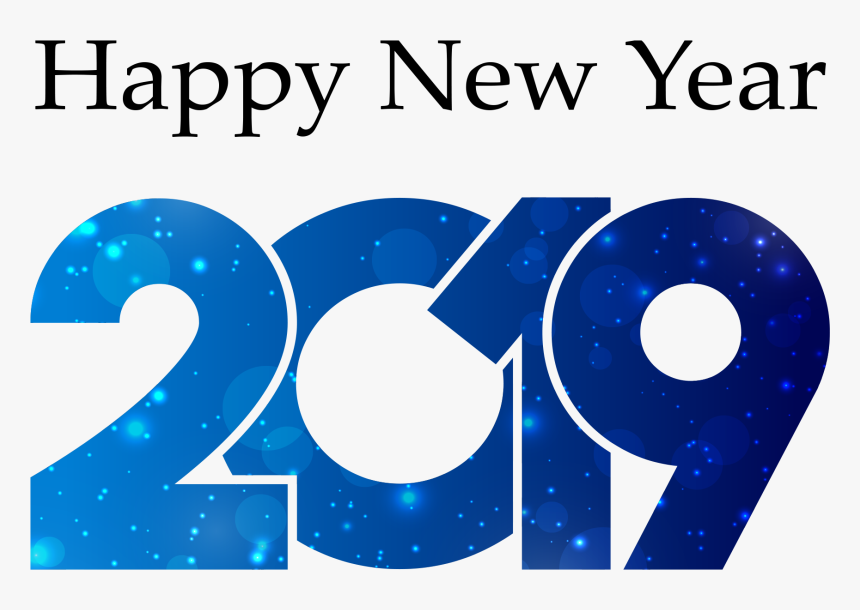 Blue 2019 Design Png Image Free Download Searchpng - Happy New Year Blue Png, Transparent Png