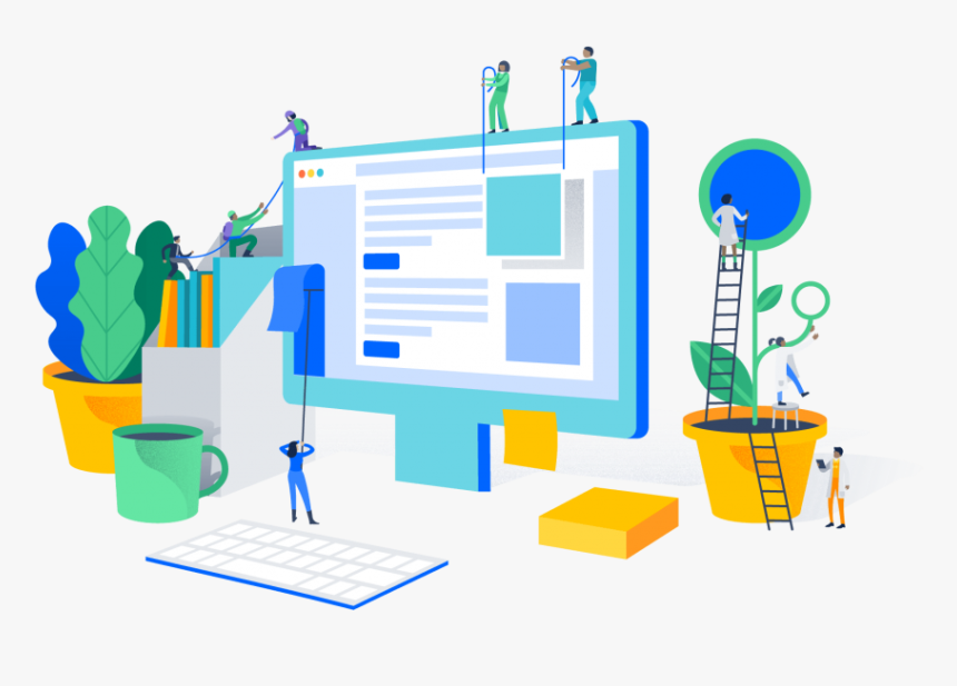 Hero Collaboration Partial - Landing Page Illustration Png, Transparent Png