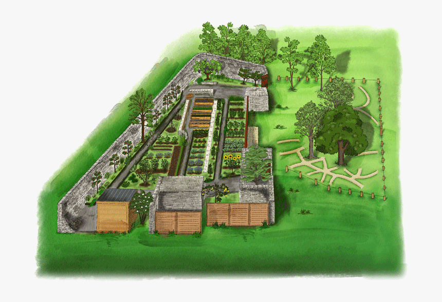 Plan Du Jardin Historique De Mont-dauphin - Jardin De Mont Dauphin, HD Png Download