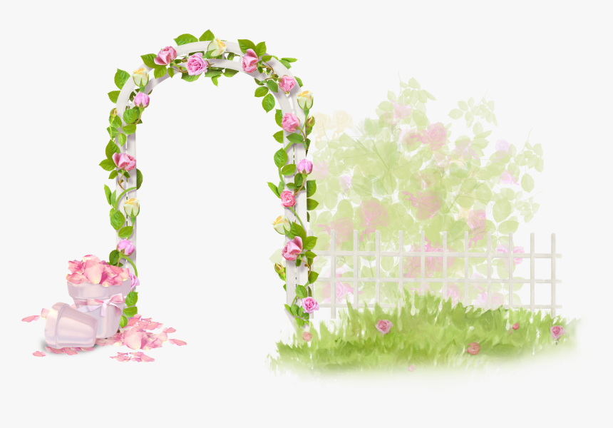 Door Clipart Pink Door - Flower Arbour Clipart, HD Png Download