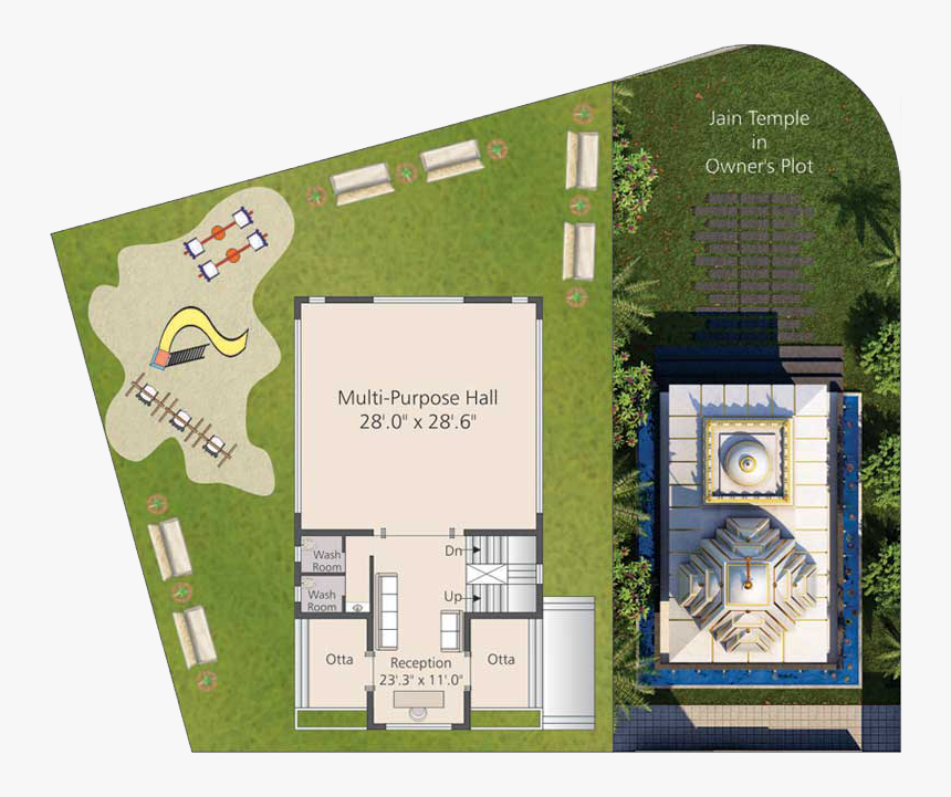 Layout Building Top View, HD Png Download