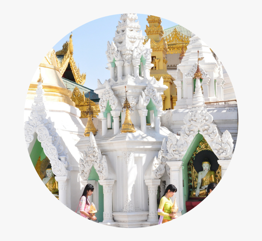 White Burmese Temple - Shrine, HD Png Download