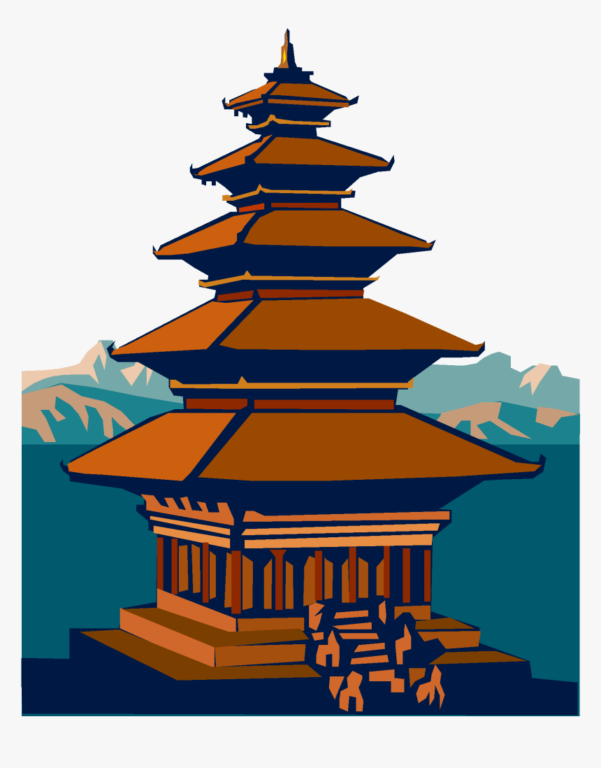 Clip Art Of Temple - Buddha Dharma Hindi, HD Png Download