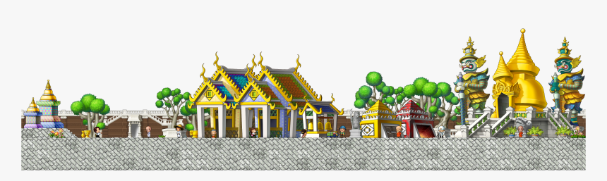 Thai Temple Cartoon Png, Transparent Png
