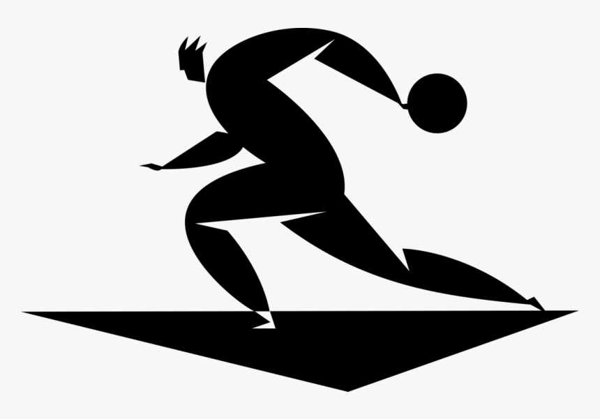 Vector Illustration Of Bowler Bowls Ball At Bowling - Illustration, HD Png Download