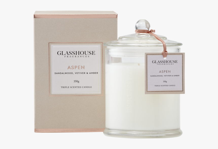 Aspen Sandalwood, Vetiver And Amber 350g Triple Scented - Sandalwood And Cotton Candle, HD Png Download