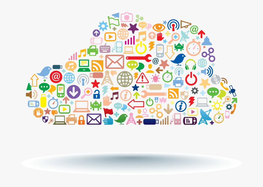 Social Media Icon Cloud, HD Png Download