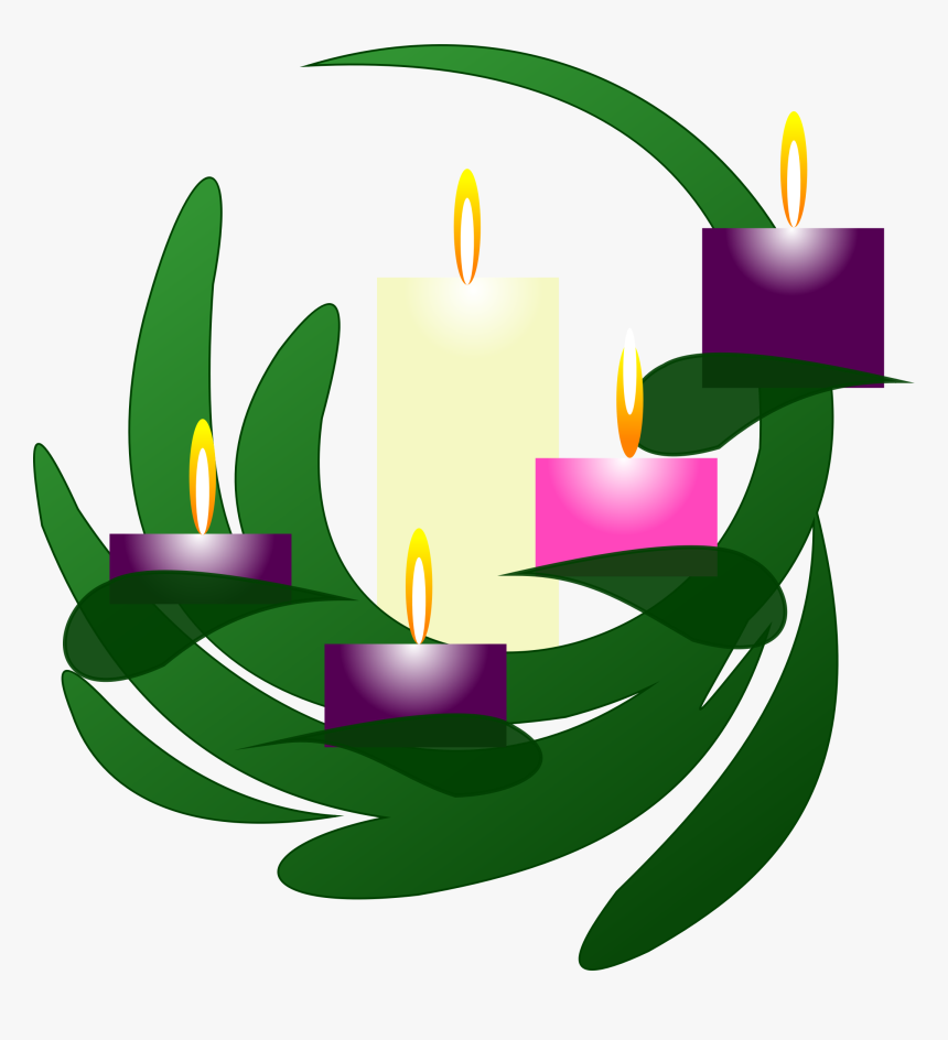 Candle Candles Wreath Advent Church Download Hq Png - Advent Clip Art, Transparent Png