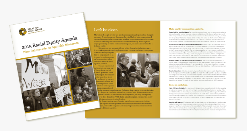2015 Agenda Design For Voices For Racial Justice - Flyer, HD Png Download