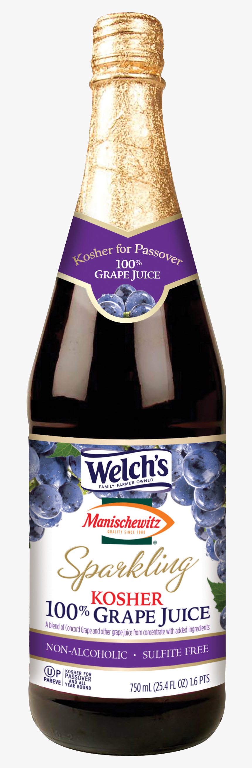Manischewitz Sparkling Grape Juice, HD Png Download