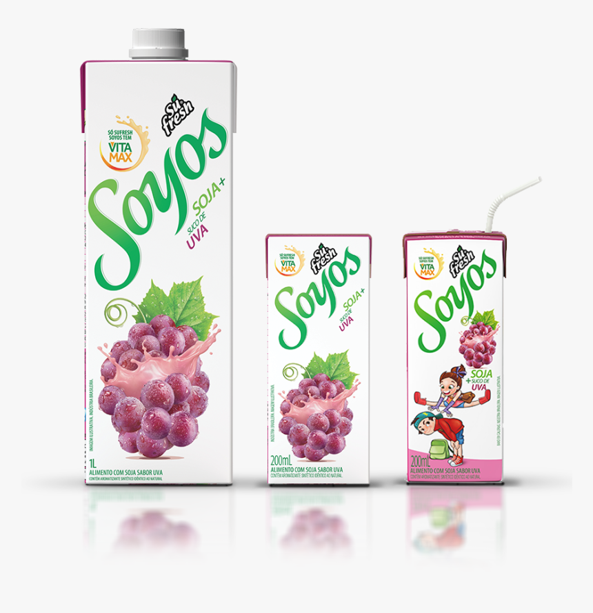 Soyos Uva - Suco De Soja Sufresh Soyos, HD Png Download