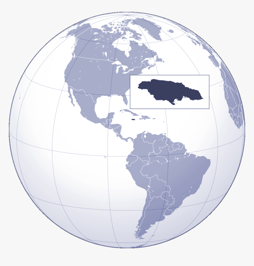 Where Is Jamaica Located Large Map - Orthographic Projection Of Cuba, HD Png Download