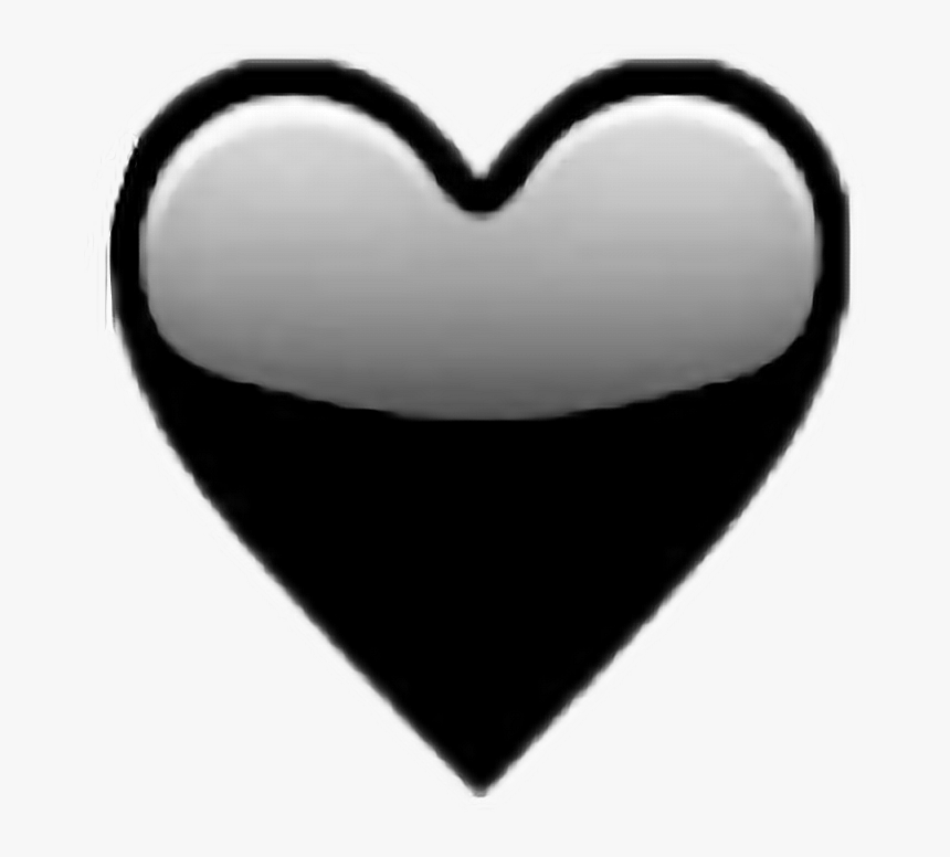 black heart emoji sticker easy freetoedit Transparent Black