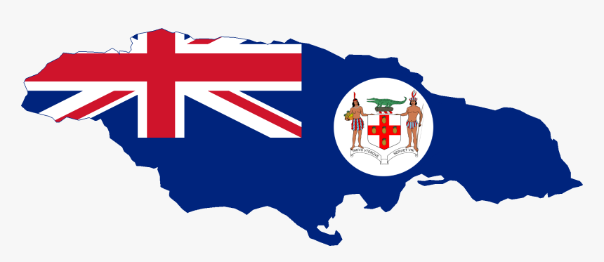 Flag Map Of Jamaica - Jamaican Flag Before 1962, HD Png Download