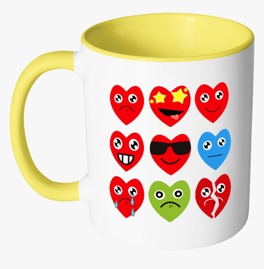 Heart Emojis Gift For Valentine S Day Mugs Accent Mug - Mug For Vet Student, HD Png Download