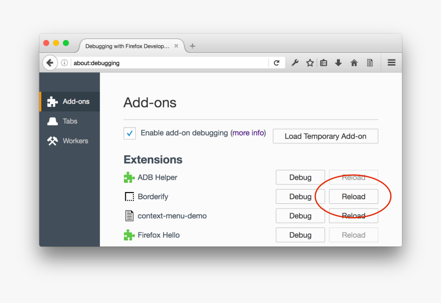Reload-extension - Firefox Manifest, HD Png Download