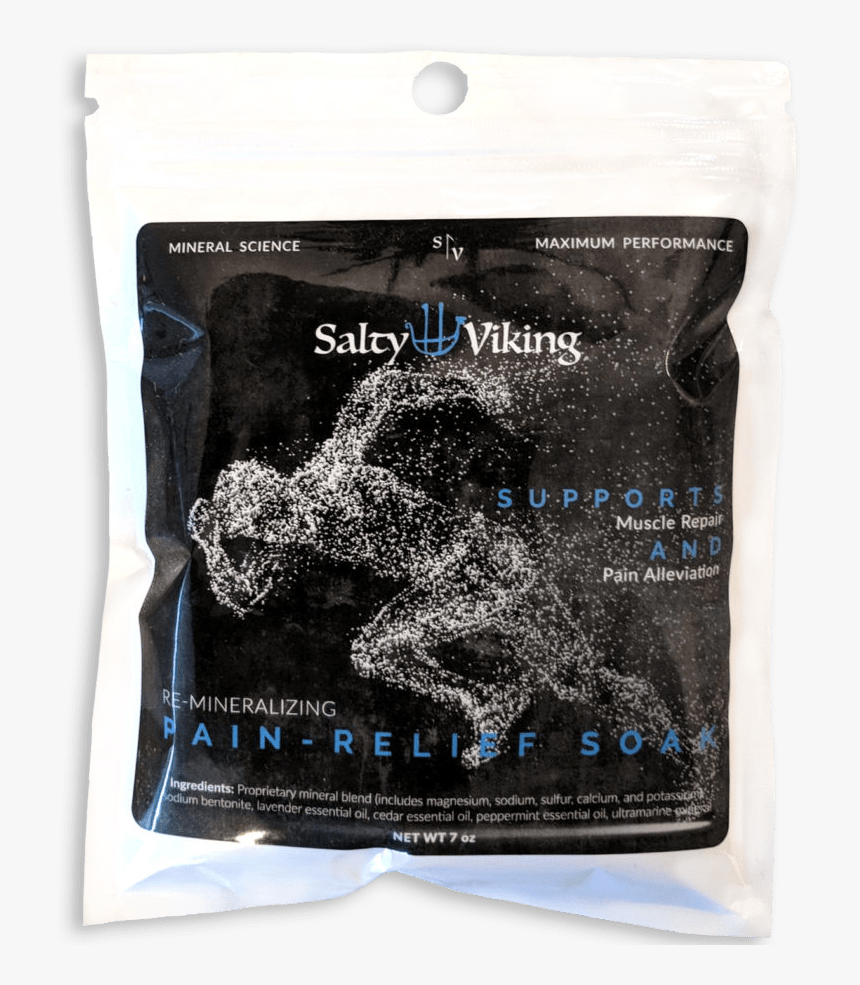 Front Of Package For Salty Viking Recovery Bath Soak - Bath Salts, HD Png Download