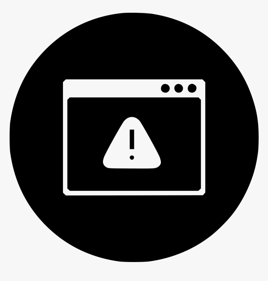 Browser Caution Error Alert Danger - Web Page Error Icon, HD Png Download