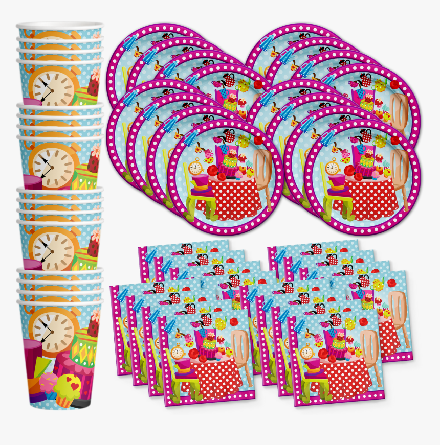The Mad Hatter Tea Party Birthday Party Tableware Kit, HD Png Download