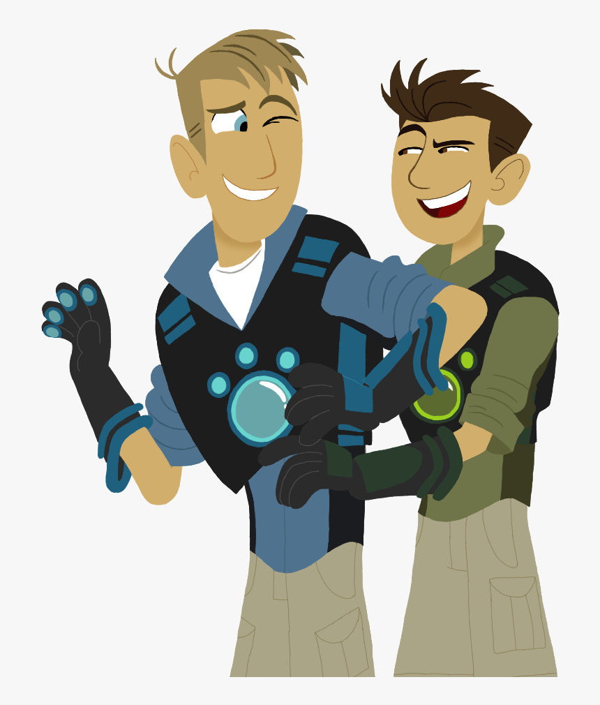 Wild Kratts , Transparent Cartoons - Chris And Martin Kratt Art, HD Png Download