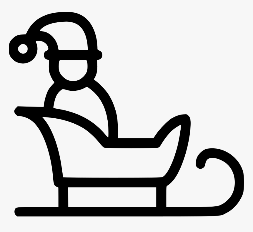 Santa On Sled - Santa Claus, HD Png Download