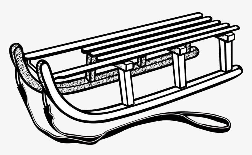Line Art,angle,automotive Design - Sled Clipart, HD Png Download