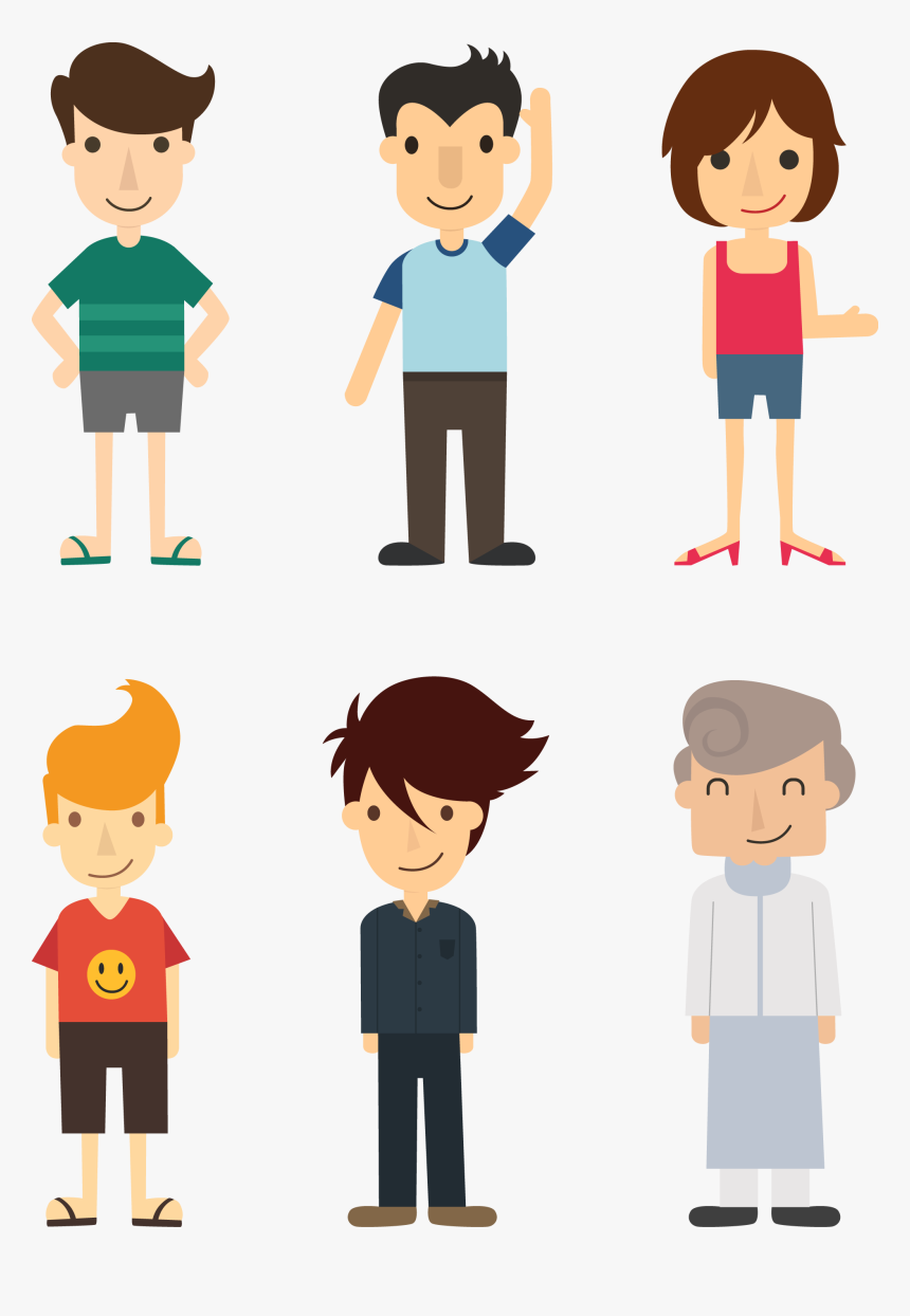 Cartoon Flat Design Illustration - People Flat Design Png, Transparent Png