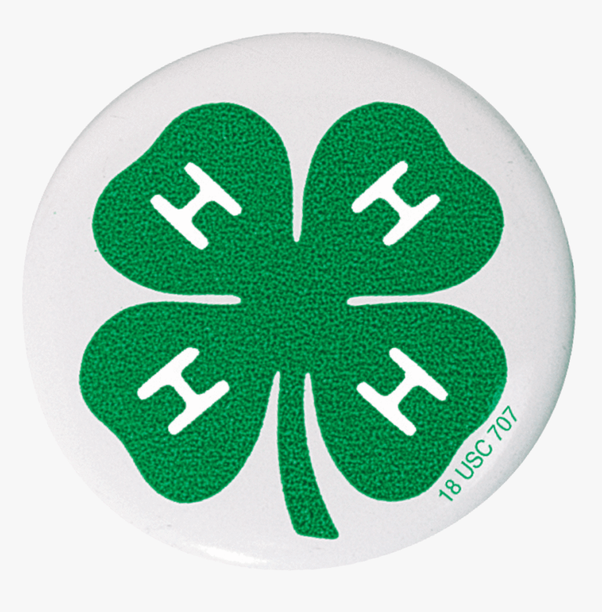4-h Clover Button - 4 H Thank You, HD Png Download