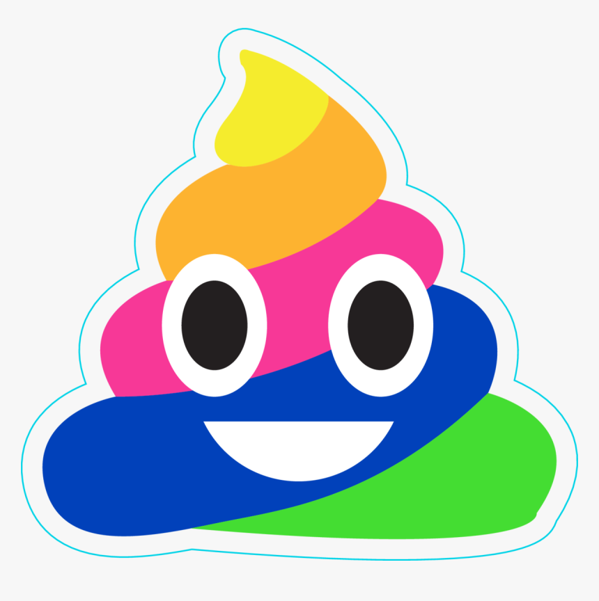 Transparent Clipart Poop - Rainbow Poop Emoji Clipart, HD Png Download