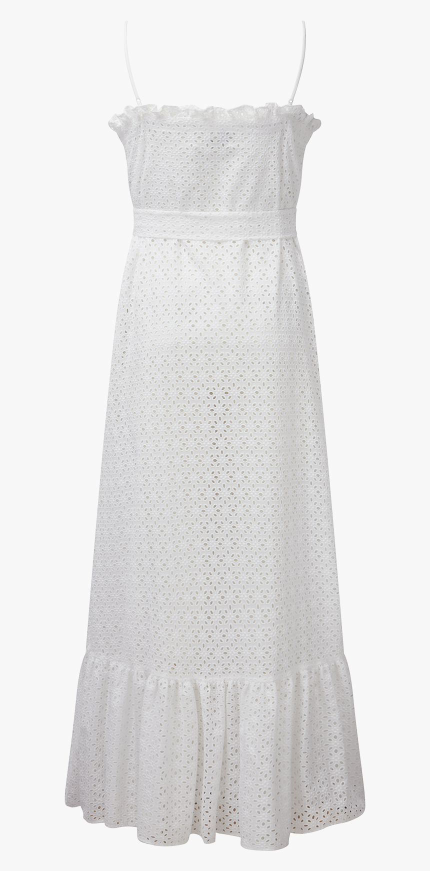 White Eyelet Ruffle Slip Dress - A-line, HD Png Download